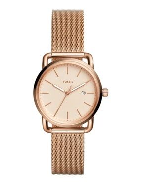 Fossil Women's The Commuter Rose-Gold Stainless Steel Watch ES4333